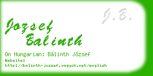 jozsef balinth business card