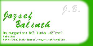 jozsef balinth business card